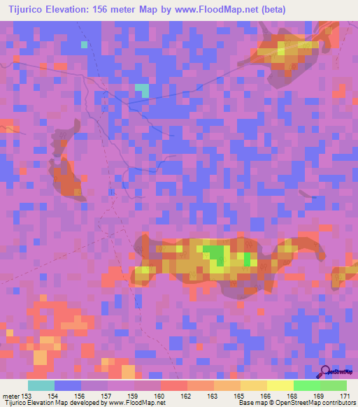 Tijurico,Bolivia Elevation Map