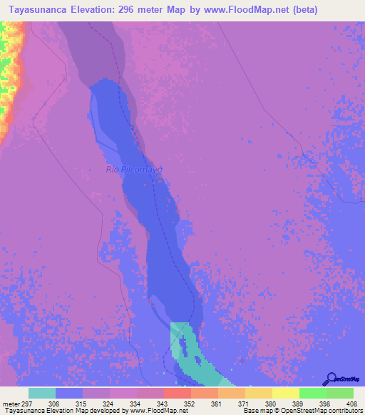 Tayasunanca,Bolivia Elevation Map