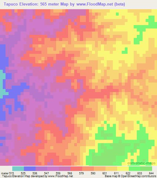 Tapuco,Bolivia Elevation Map