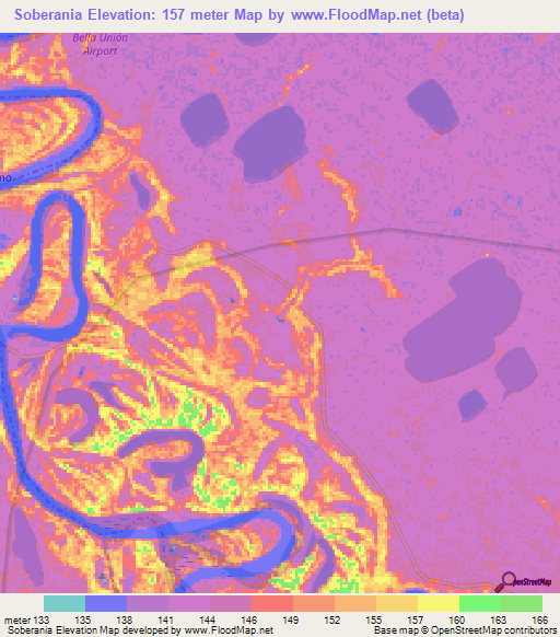 Soberania,Bolivia Elevation Map