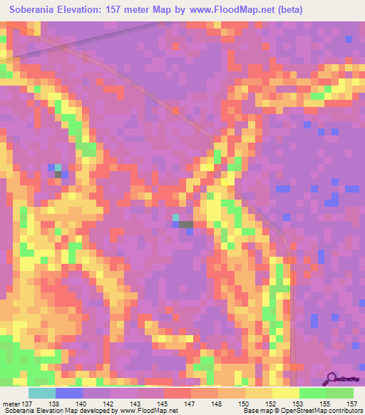 Soberania,Bolivia Elevation Map