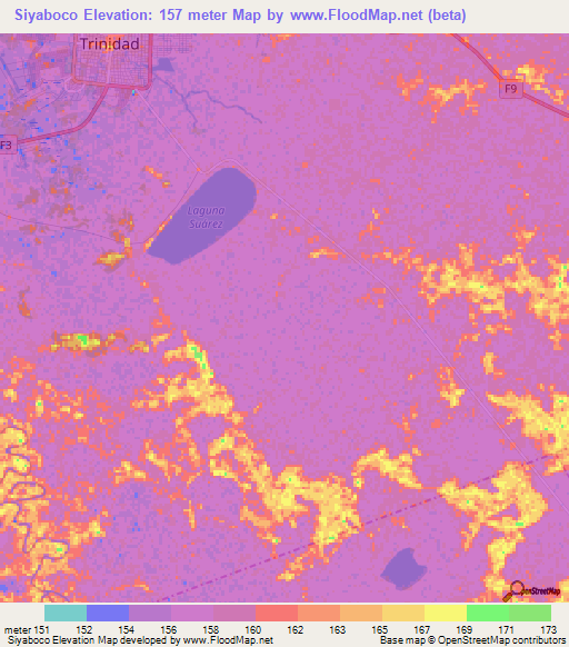 Siyaboco,Bolivia Elevation Map