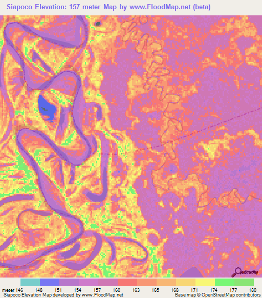 Siapoco,Bolivia Elevation Map