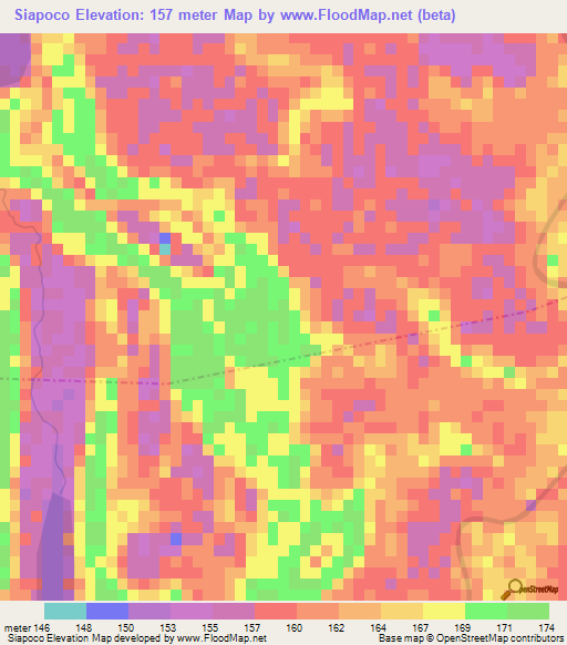 Siapoco,Bolivia Elevation Map