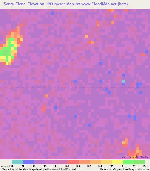 Santa Elena,Bolivia Elevation Map