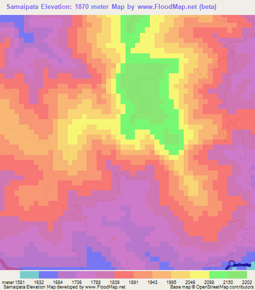 Samaipata,Bolivia Elevation Map