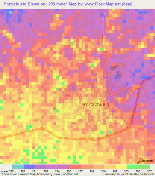 Portachuelo,Bolivia Elevation Map