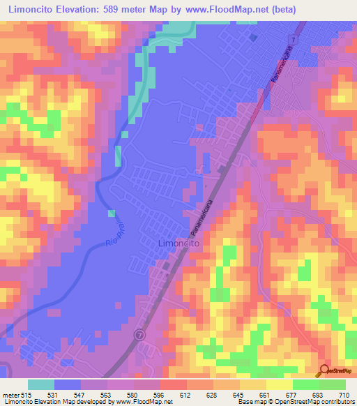 Limoncito,Bolivia Elevation Map