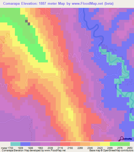 Comarapa,Bolivia Elevation Map