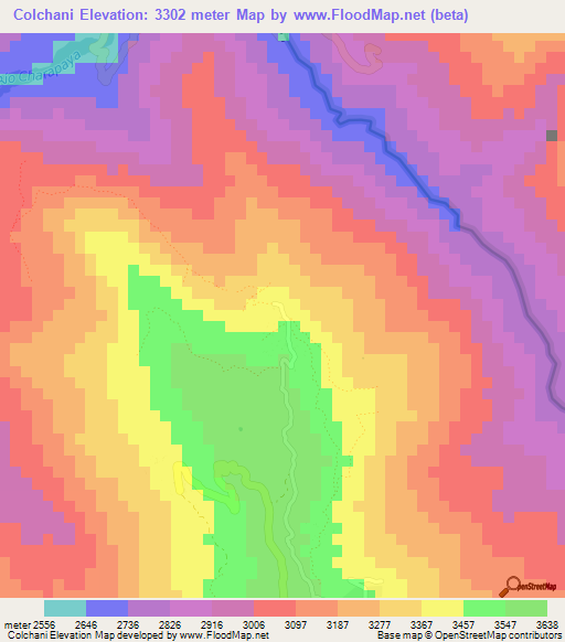 Colchani,Bolivia Elevation Map