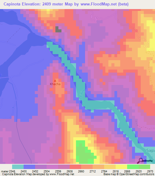 Capinota,Bolivia Elevation Map