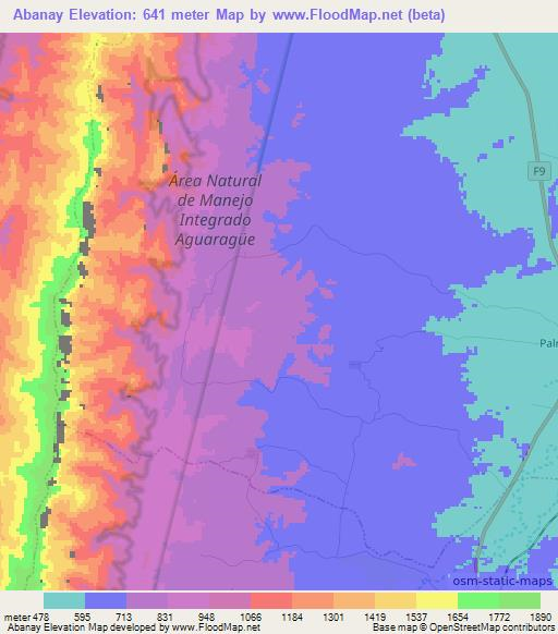 Abanay,Bolivia Elevation Map