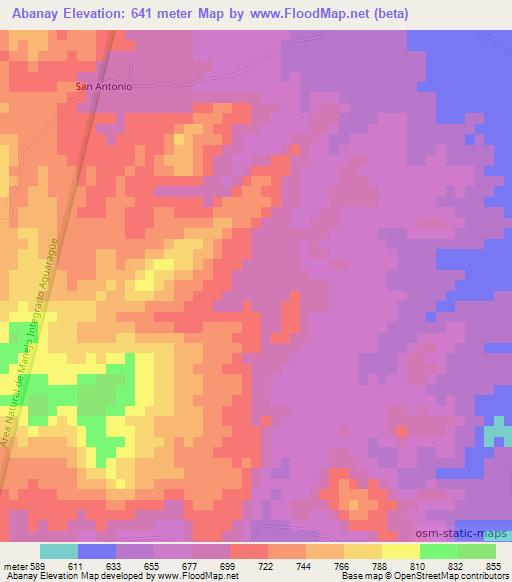 Abanay,Bolivia Elevation Map