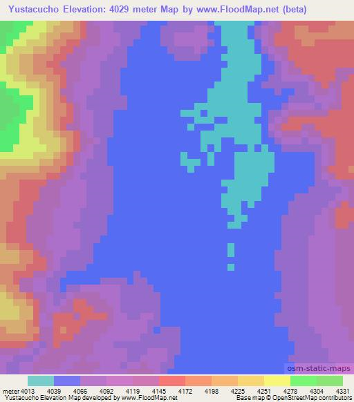 Yustacucho,Peru Elevation Map