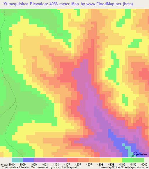 Yuracquishca,Peru Elevation Map