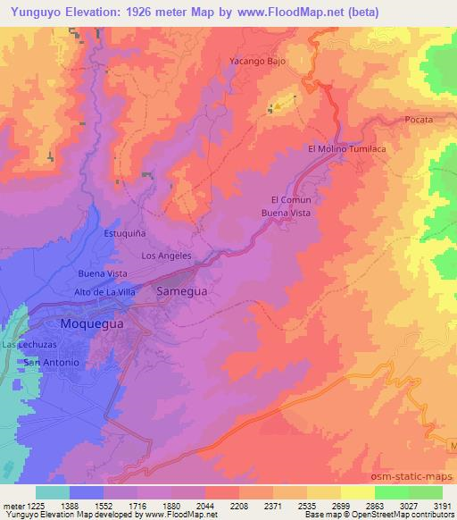 Yunguyo,Peru Elevation Map