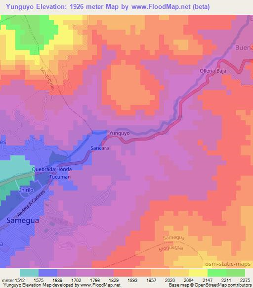 Yunguyo,Peru Elevation Map