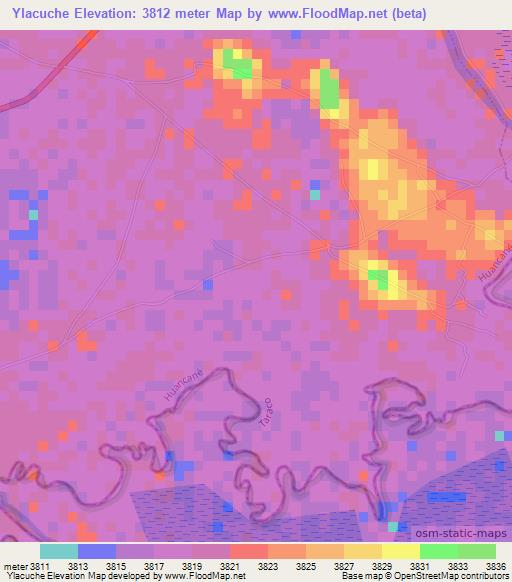Ylacuche,Peru Elevation Map