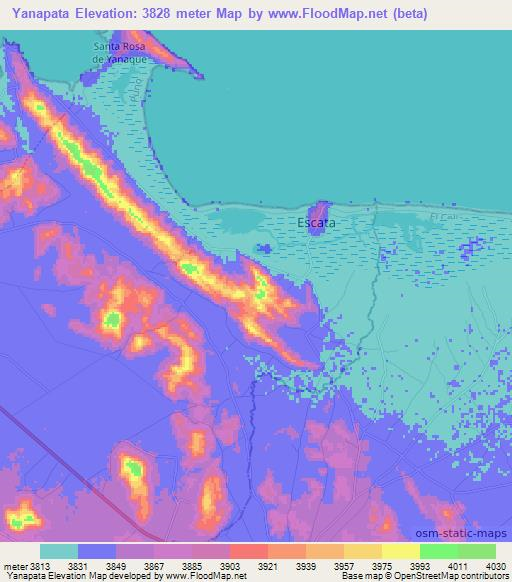 Yanapata,Peru Elevation Map