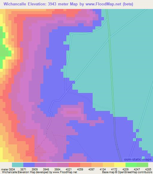 Wichancalle,Peru Elevation Map