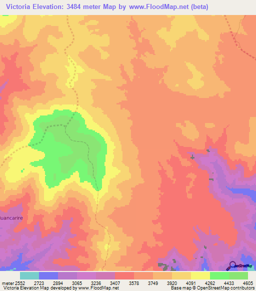 Victoria,Peru Elevation Map