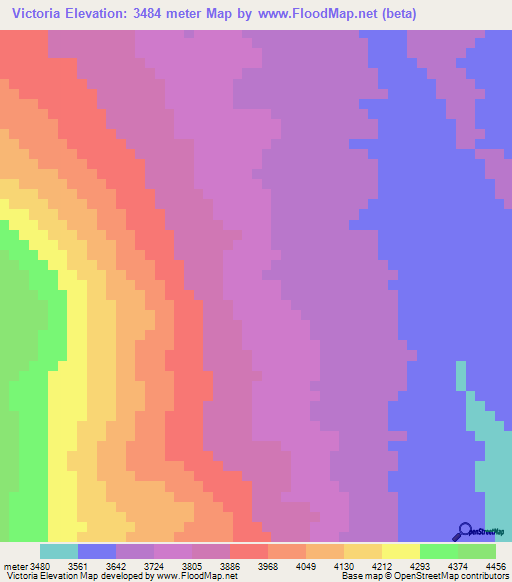 Victoria,Peru Elevation Map
