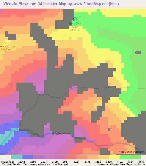 Victoria,Peru Elevation Map