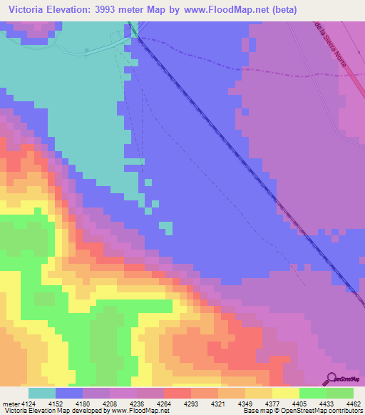 Victoria,Peru Elevation Map
