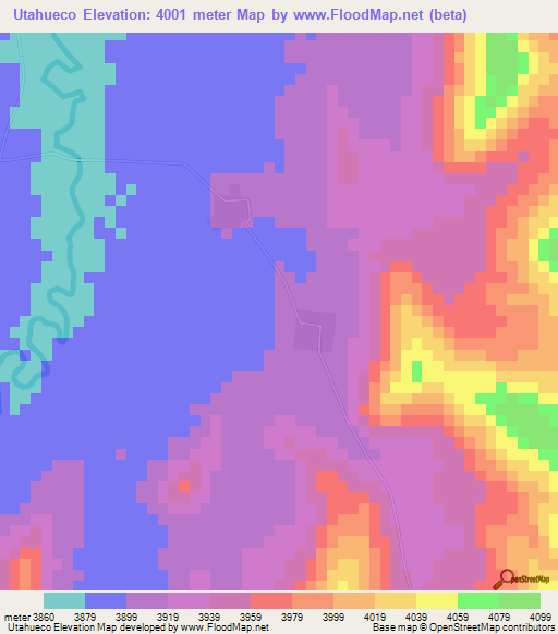 Utahueco,Peru Elevation Map