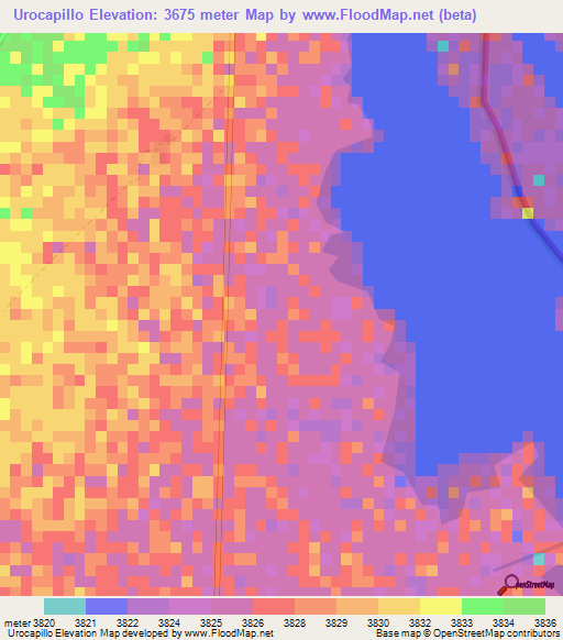 Urocapillo,Peru Elevation Map