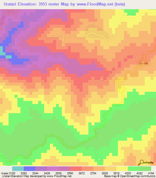 Uratari,Peru Elevation Map