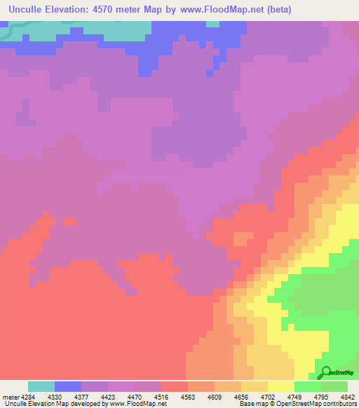 Unculle,Peru Elevation Map