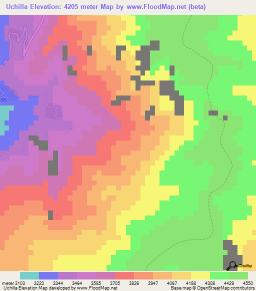 Uchilla,Peru Elevation Map