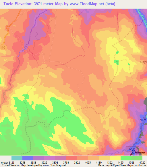 Tucle,Peru Elevation Map