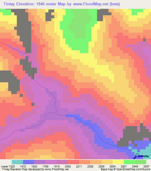 Tintay,Peru Elevation Map