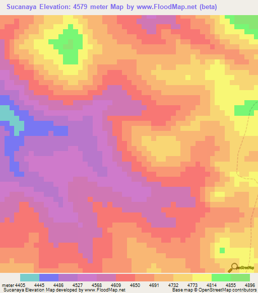 Sucanaya,Peru Elevation Map