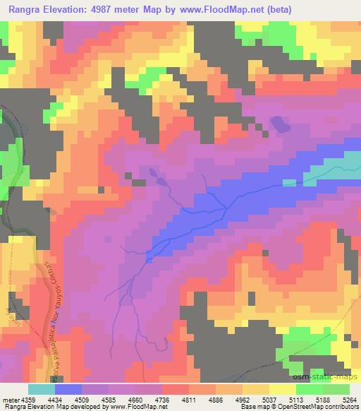 Rangra,Peru Elevation Map