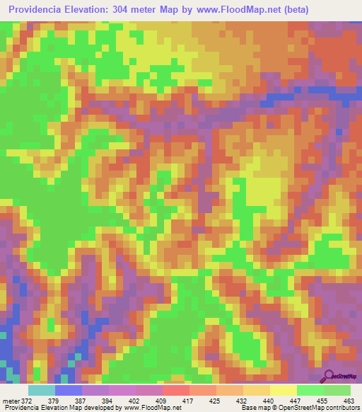 Providencia,Peru Elevation Map