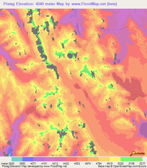 Pistag,Peru Elevation Map