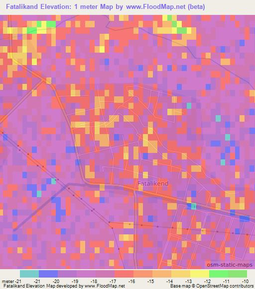 Fatalikand,Azerbaijan Elevation Map