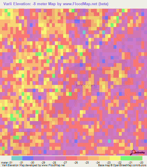 Varli,Azerbaijan Elevation Map