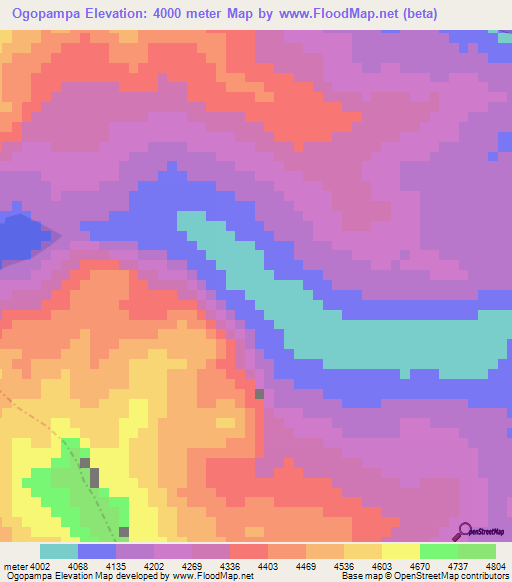 Ogopampa,Peru Elevation Map
