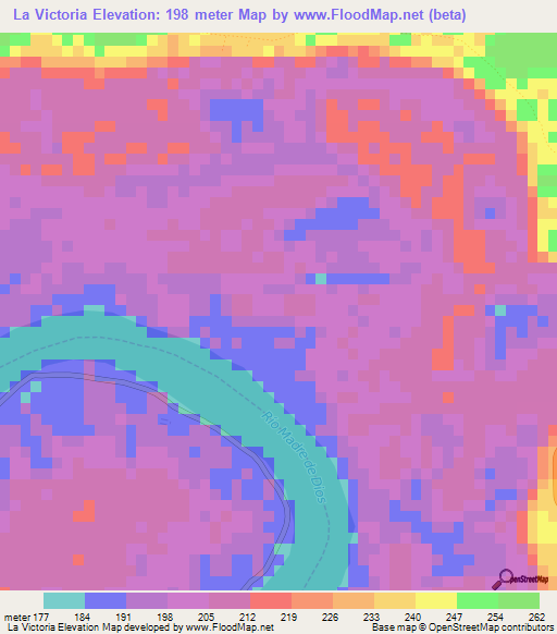 La Victoria,Peru Elevation Map