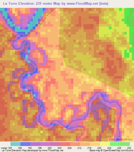 La Torre,Peru Elevation Map