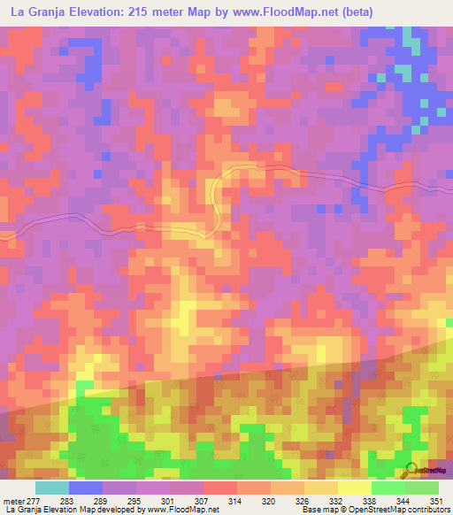 La Granja,Peru Elevation Map