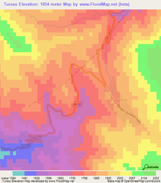 Turssu,Azerbaijan Elevation Map