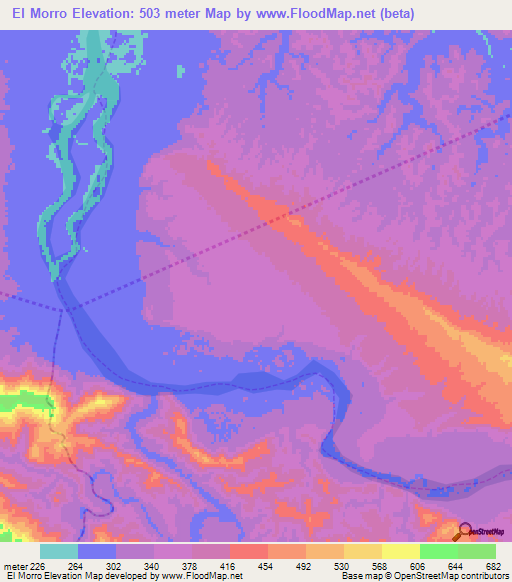 El Morro,Peru Elevation Map