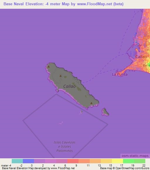 Base Naval,Peru Elevation Map