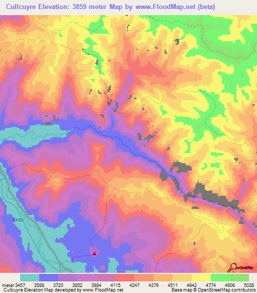 Cullcuyre,Peru Elevation Map