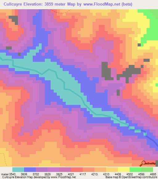 Cullcuyre,Peru Elevation Map